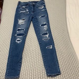 American eagle ripped jeggings